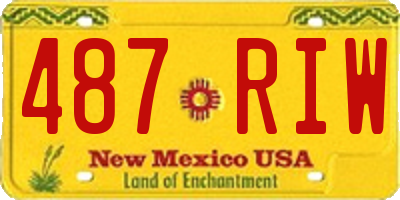 NM license plate 487RIW