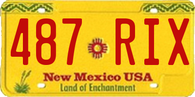 NM license plate 487RIX