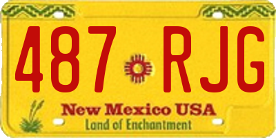 NM license plate 487RJG