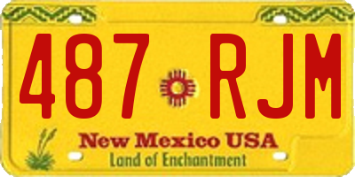 NM license plate 487RJM