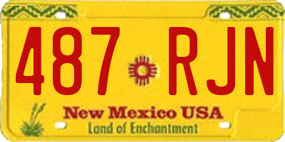 NM license plate 487RJN