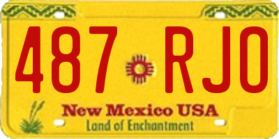 NM license plate 487RJO