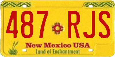 NM license plate 487RJS
