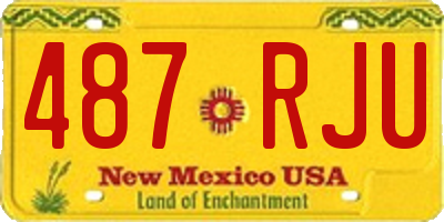 NM license plate 487RJU