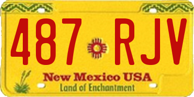 NM license plate 487RJV