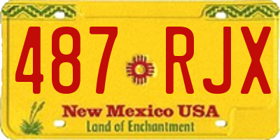 NM license plate 487RJX