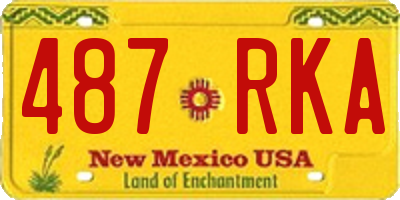 NM license plate 487RKA