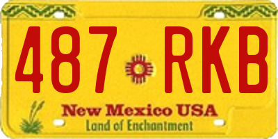 NM license plate 487RKB