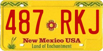 NM license plate 487RKJ