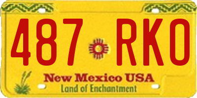 NM license plate 487RKO