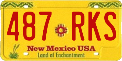NM license plate 487RKS
