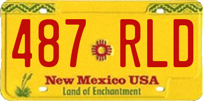 NM license plate 487RLD