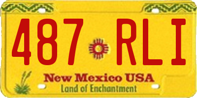 NM license plate 487RLI