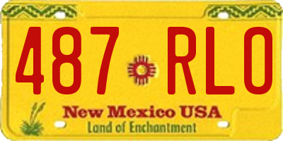 NM license plate 487RLO