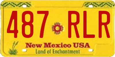 NM license plate 487RLR