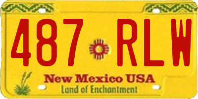 NM license plate 487RLW