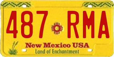 NM license plate 487RMA