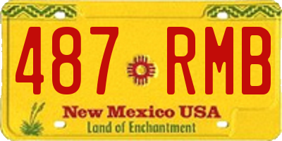 NM license plate 487RMB