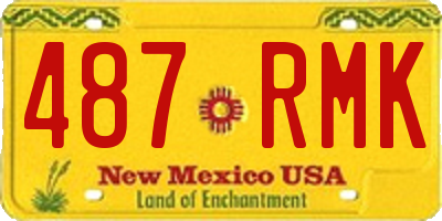 NM license plate 487RMK
