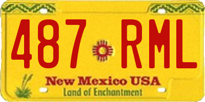 NM license plate 487RML