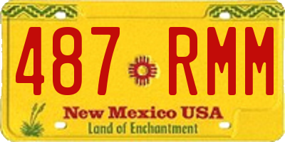 NM license plate 487RMM