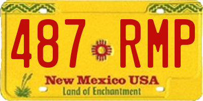 NM license plate 487RMP