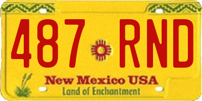 NM license plate 487RND
