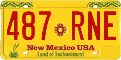 NM license plate 487RNE