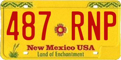 NM license plate 487RNP