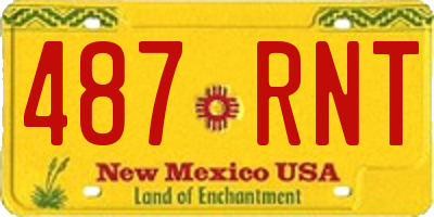 NM license plate 487RNT