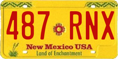 NM license plate 487RNX