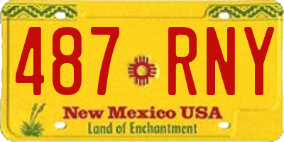 NM license plate 487RNY