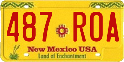 NM license plate 487ROA