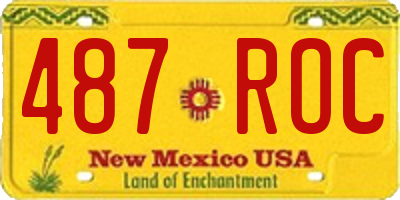 NM license plate 487ROC