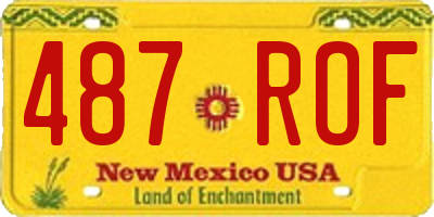 NM license plate 487ROF