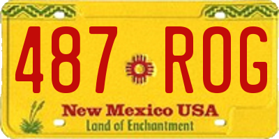NM license plate 487ROG