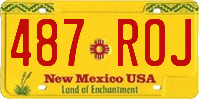 NM license plate 487ROJ