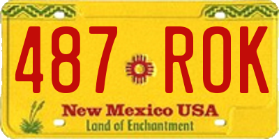 NM license plate 487ROK