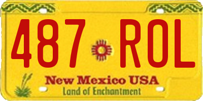 NM license plate 487ROL