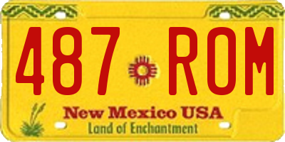 NM license plate 487ROM