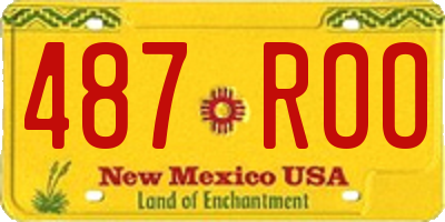 NM license plate 487ROO