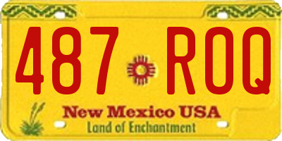 NM license plate 487ROQ