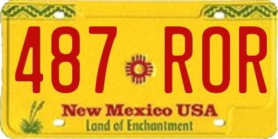NM license plate 487ROR