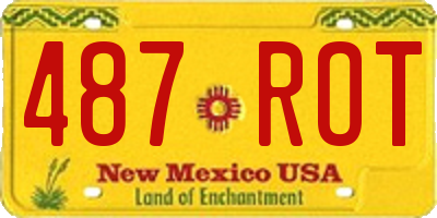 NM license plate 487ROT