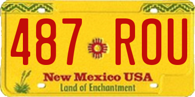 NM license plate 487ROU