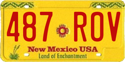 NM license plate 487ROV