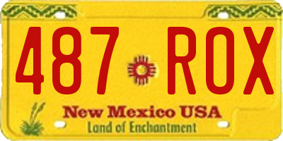 NM license plate 487ROX