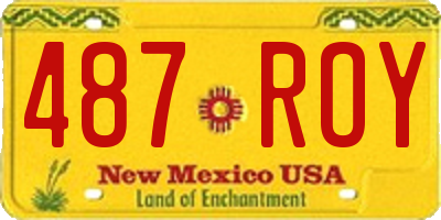 NM license plate 487ROY