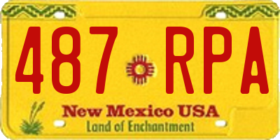 NM license plate 487RPA