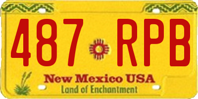 NM license plate 487RPB